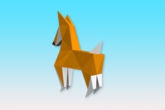 DIY 3d origami dog - 3d papercraft Product Image 4