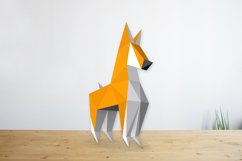 DIY 3d origami dog - 3d papercraft Product Image 1
