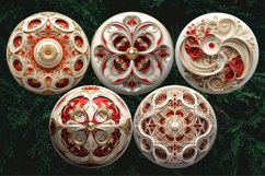 Royal 3D Round Christmas Ornaments Sublimation Bundle Png Product Image 3
