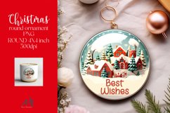 3d Christmas Round Ornament Sublimation PNG Product Image 1