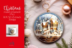 3d Christmas Round Ornament Sublimation PNG Product Image 1