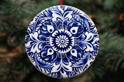 Italian Tiles Christmas Ornaments Sublimation Bundle PNG Product Image 4