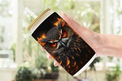 3D Owl Bird Burn Glass Can Wraps Product Image 2