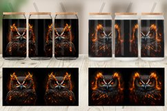 3D Owl Bird Burn Glass Can Wraps Product Image 3