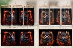 3D Owl Bird Burn Glass Can Wraps Product Image 4