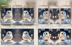 3D Owl Christmas Glass Can Wraps Product Image 4