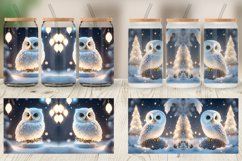 3D Owl Christmas Glass Can Wraps Product Image 5