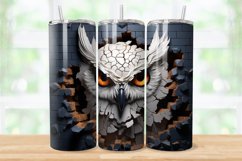 3D Owl Cracked Hole 20oz/30oz Skinny Tumbler Product Image 1