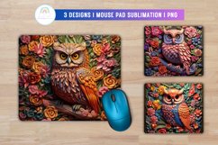 3D Owl Mouse Pad Sublimation Product Image 1