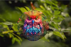 3D Owl Wind Spinner Sublimation Bundle 4 PNG Designs