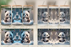 3D Panda Christmas Glass Can Wraps Product Image 4
