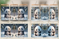 3D Panda Christmas Glass Can Wraps Product Image 6