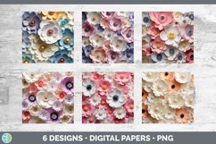 Bundle of six 3D Anemones Paper Backgrounds designs.
