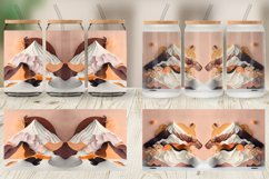 Glass Can Wraps 3D Paper Art Volcano Product Image 3