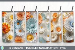 Bundle of six 3D Calendulas Tumbler designs.