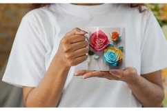 3D Paper Craft Roses | Mug sublimation design Product Image 2