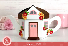 Country Cottage Teapot Box SVG and PDF Templates Product Image 3