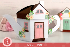 Country Cottage Teapot Box SVG and PDF Templates Product Image 4