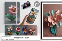 Digital Paper 3D Paper Cut Flower Product Image 1