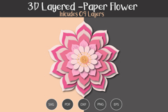 3D Layered Paper Flower Product Image 2