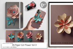 Digital Paper 3D Paper Cut Flower Product Image 1
