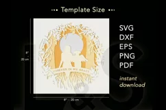 Layered dog memorial shadow box svg cut files download with paper cut girl with angel dog on a bridge looking at the moon