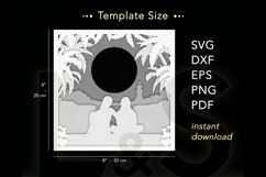3d paper cut sisters photo shadow box template