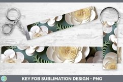Gorgeous3D Paper Flowers Key Fob design.