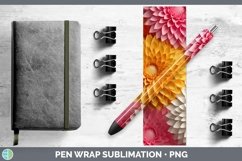 Gorgeous3D Paper Flowers Pen Wrap design.