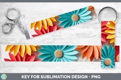 Gorgeous3D Paper Flowers Key Fob design.
