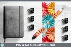 Gorgeous3D Paper Flowers Pen Wrap design.