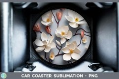 Gorgeous3D Paper Flowers Car Coaster design.