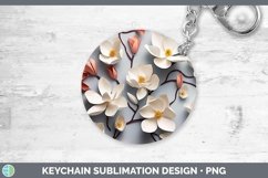 Gorgeous3D Paper Flowers Keychain design.