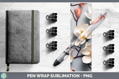 Gorgeous3D Paper Flowers Pen Wrap design.