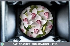 Gorgeous3D Paper Flowers Car Coaster design.
