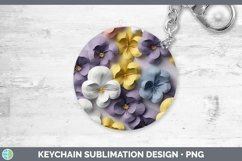 Gorgeous3D Paper Flowers Keychain design.