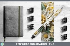 Gorgeous3D Paper Flowers Pen Wrap design.
