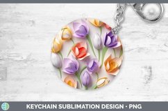Gorgeous3D Paper Flowers Keychain design.