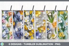 Bundle of six 3D Freesias Tumbler designs.