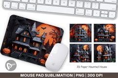Mouse Pad 3D Paper Haunted House Product Image 1