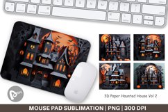 Mouse Pad 3D Paper Haunted House Product Image 1