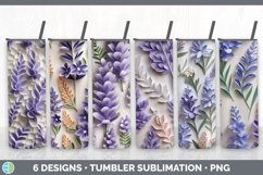 Bundle of six 3D Lavenders Tumbler designs.