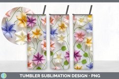 Gorgeous3D Morning Glories Tumbler design.