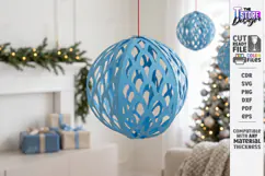 3D Paper Christmas Ornament Paper Cut | Filigree Papercraft Product Image 1