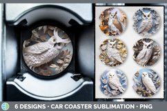 Bundle of six 3D Owls Car Coaster designs.