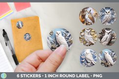 Bundle of six 3D Owls Stickers designs.