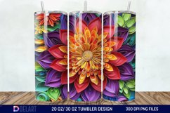 3D Paper Quilling Flower Multi Tumbler wrap Product Image 1