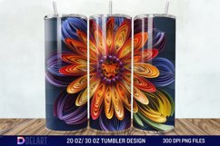 3D Paper Quilling Flower Multi Tumbler wrap Product Image 1