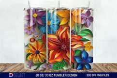 3D Paper Quilling Flower Multi Tumbler wrap Product Image 1