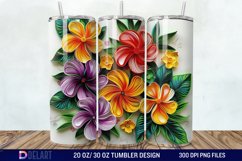 3D Paper Quilling Flower Multi Tumbler wrap Product Image 1